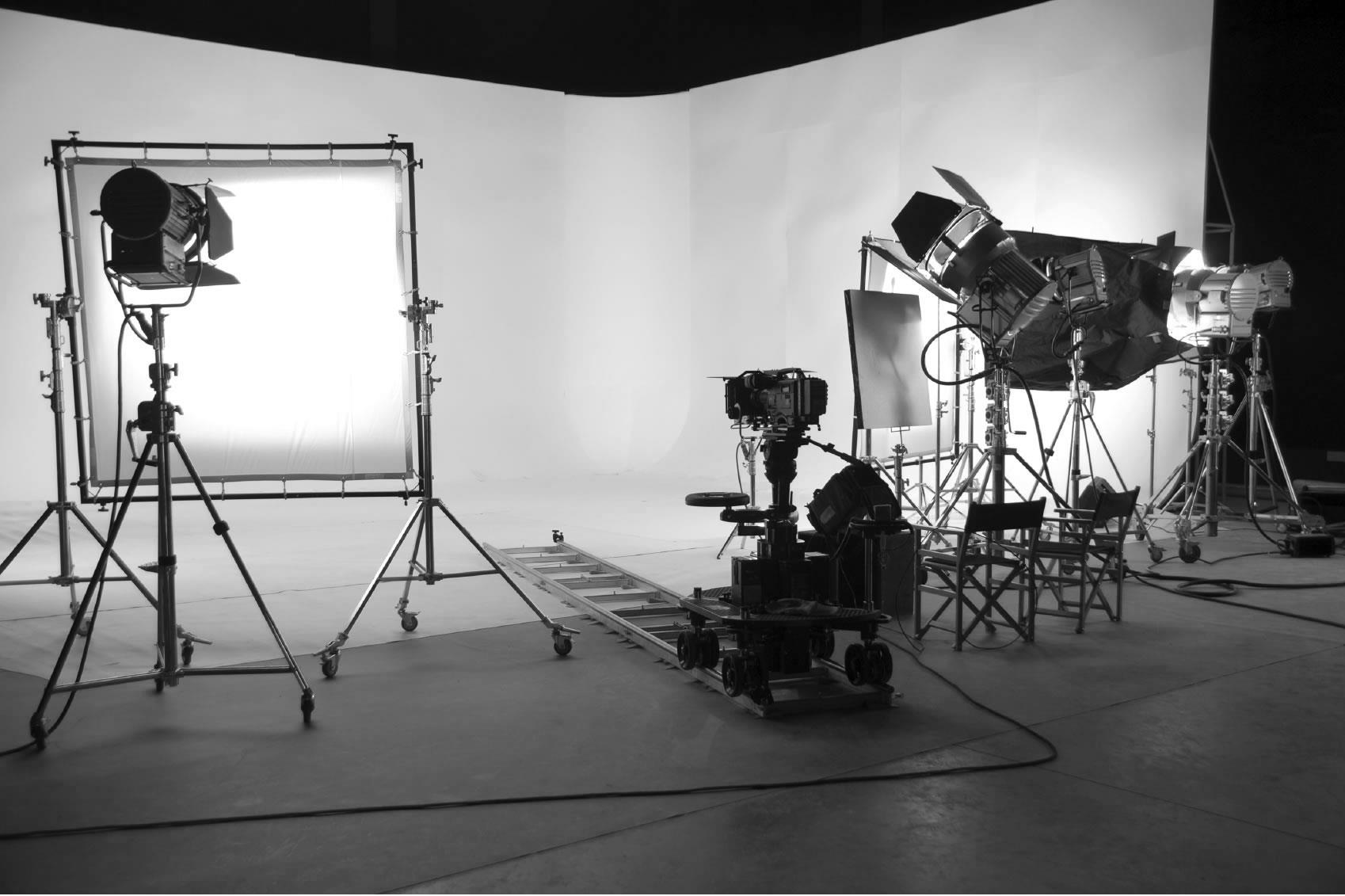 Photography and video production studio with lighting equipment
